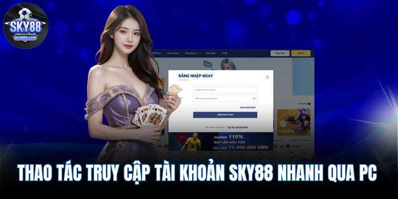 Thao tác truy cập tài khoản nhanh qua PC